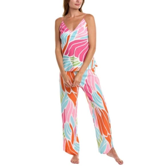 Natori Other - Natori 'Papillion' Printed Cami Pajama Set, Bright Coral